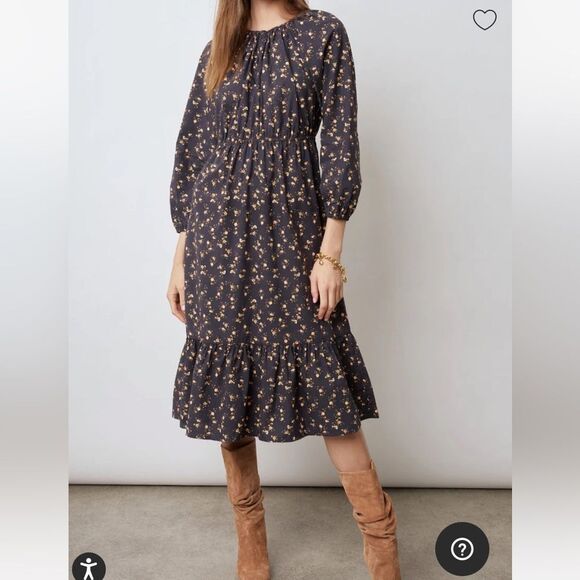 NWT RAILS Sal Romantic Floral Peasant Midi Dress Women’s SIZE SMALL - Picture 1 of 16